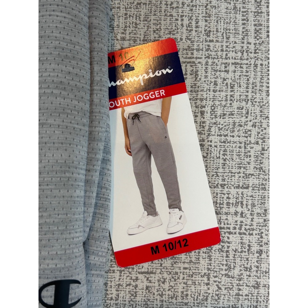 NWT Champion Kids Youth Jogger Pants Heather Grey Size M‎ 10/12 Athletic Track - Picture 2 of 5
